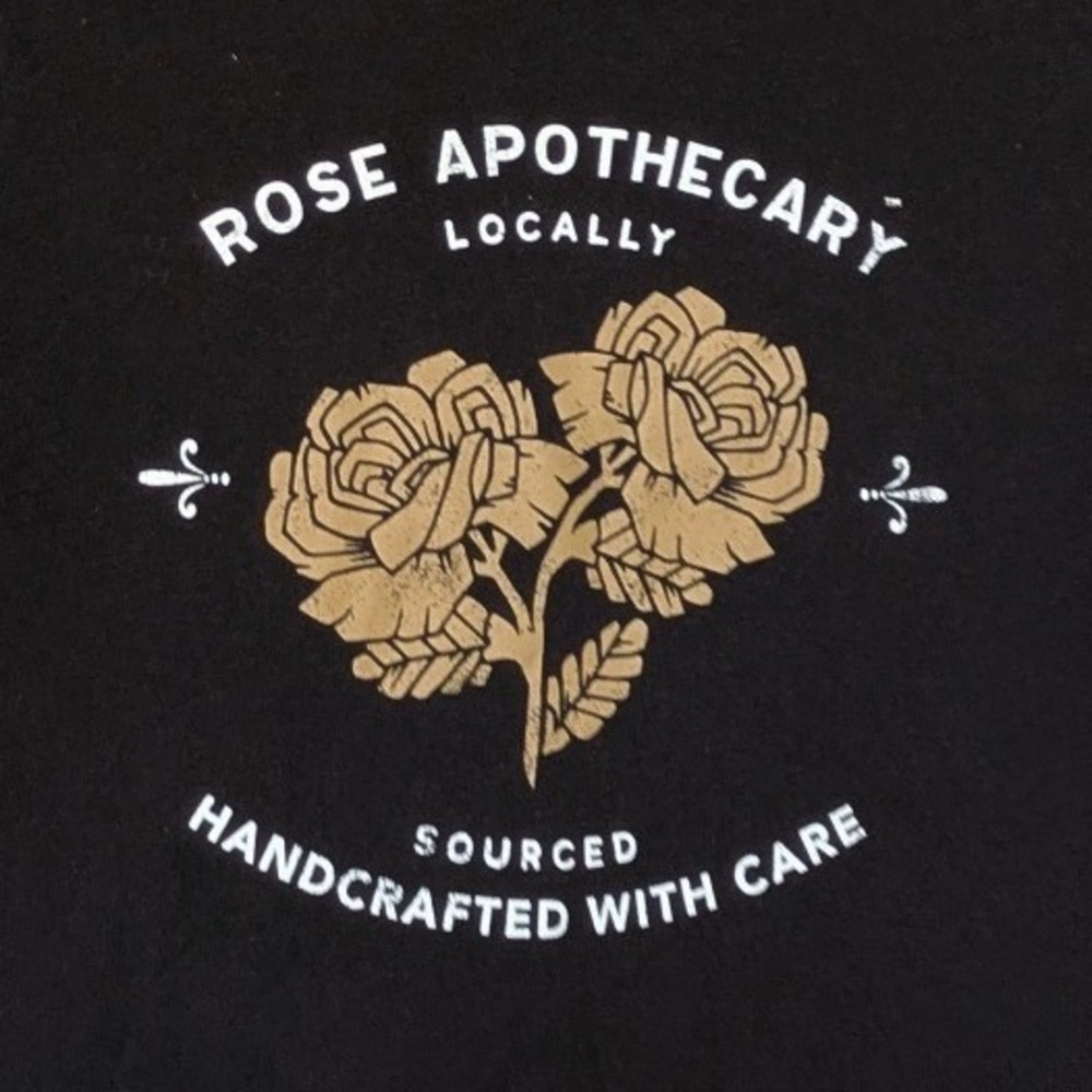 Schitt's Creek Rose Apothecary Graphic Tee Sz L Black Short Sleeve Cotton Shirt - Picture 3 of 4